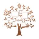 Árbol genealógico de madera XXL Familia - madera de caoba