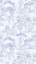 jungletapet lilla hvid - non-woven tapet botanisk Livingwalls - mat og glat