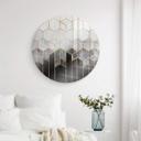 Tableau sur verre Fredriksson - Hexagones : noirs et gris
