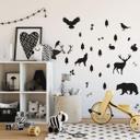 Wallsticker - Silhuetter Skovdyr, sæt