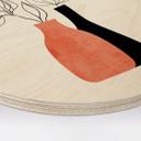 Cuadro de madera en negro y naranja - Kubistika - Redondo