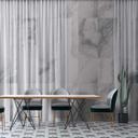 Marmoreret tapet med gardin med stribeeffekt - elegant non-woven tapet i gråt