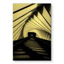 Geborsteld Alu-Dibond met goud-, zilver- & kopereffect - Architectuur tunnelperspectief - Jamal