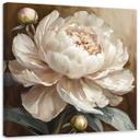 Canvasbillede, pæon beige malet