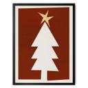 Póster Kubistika - Árbol de Navidad con estrella dorada