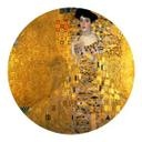 Sticker mural Klimt - Le Portrait d'Adele Bloch-Bauer - Rond