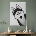 Cuadro lienzo husky siberiano - retrato perro - Korenkova