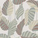 Papel pintado plantas hojas blanco verde naranja rojo - papel pintado no tejido moderno