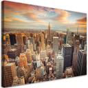 Canvasbillede, solnedgang over New York