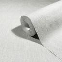 Papel pintado no tejido textura yeso aspecto liso mate en blanco 