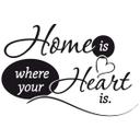 Wallsticker -  Home is where your heart is