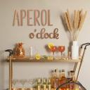 letras de madera 3D - Cocina - Aperol en punto - Caoba