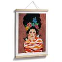 Póster mujer con corona de flores y gatos - Hülya