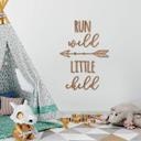 Décoration en bois - Run wild little child - Placage d'acajou