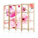 Japansk foldevæg til rumopdeling - Blomsterglæde, 3-delt