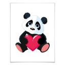 Plakat - Panda med hjerte