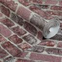Anaglypta® Brick Baker Street papier peint intissé aspect brique vintage rouge, gris