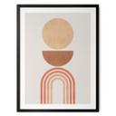Póster Equilibrio abstracto - Arcos y círculos retro - Costa