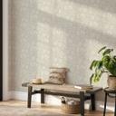 Ikke-vævet tapet, tapet med blomstermotiv La Terrasse taupe