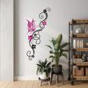 Sticker mural - Vrille de fleurs 9 (bicolore)