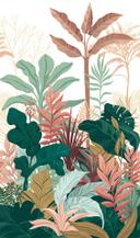 Fototapet blade, jungle blomster grøn natur, jungle mat 2,70 x 1,59 m