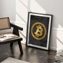 Plakat med Bitcoin-logo