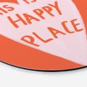 Billede This is my happy place with heart - Fritsch - rund – print på aluminium (Alu-Dibond)