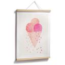Póster Treechild - Tres bolas de helado en verano