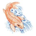 Sticker mural - Miami Ink - Carpe japonaise