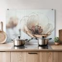 Stænkplade tørret blomst beige naturpoesi - Treechild