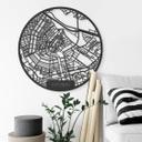 MDF - Decoración en madera mapa ciudad Amsterdam - Redondo