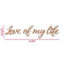Trædekoration -  Mahognifinér - Love of my life