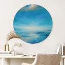 Billede Endless expanse in blue - Schmucker - rund – print på aluminium (Alu-Dibond)