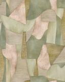 Fototapet Abstrakte geometriske former i salviegrøn beige rose 2,7 x 2,12 m