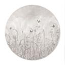 Poster wilde bloemenweide met vlinders in Scandinavisch ontwerp - Ms Tiff - Rond