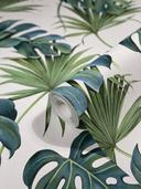 SCHÖNER-WOHNEN non-woven tapet, blomstertapet hvid, grøn