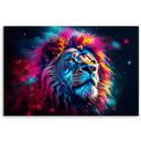 Canvas print neon løve dyr Afrika