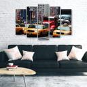 5 stykke lærredstryk, Taxi Times Square New York
