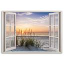Canvasbillede, Fensteblick på en strand hav