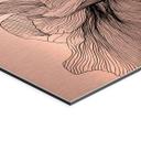Geborsteld Alu-Dibond met goud-, zilver- & kopereffect - Florale lijnkunst - Treechild