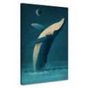 Cuadro lienzo marrón - Ballena jorobada