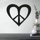Wallsticker - Kærlighed og Peace