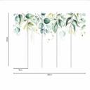 Watercolour Leaves plantetapet i hvid grøn - non-woven tapet Designwalls 2 - 2,55 x 3,5 m