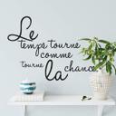 Sticker mural Le temps tourne comme tourne la chance