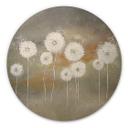 Væg cirkel træ Melz - White Dandelions
