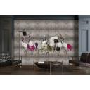 Fotomural Paredes de Patel 3 Land Of Happiness 3 gris, plata, blanco, rosa, negro