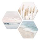 Hexagon Dibond Sisi & Seb - Sommerdrøm ved havet-sæt (3 dele)