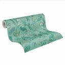 tapet jungle grøn hvid - tapet fugle planter - fleece tapet blomster stue
