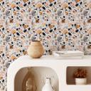 Farverigt tapet med mønster af terrazzo-sten - Treechild