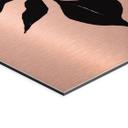 Geborsteld Alu-Dibond met goud-, zilver- & kopereffect - Zwarte bladertak - Treechild